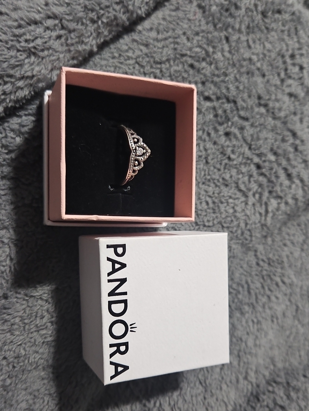 Pandora Regal Beaded Tiara Ring SIZE 8.5 RETIRED DESGIN